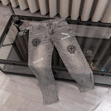CHH Chrome Hearts Jeans Unisex Casual Loose Jeans