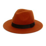 Walter White Fedora Fedora Hat Autumn and Winter Broad-Brimmed Hat Fashion Woolen Hat Men's and Women's Cashmere Felt Cap