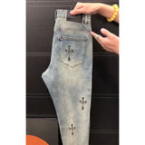Unisex Jeans Loose Straight Jeans Design American Retro