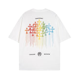 CHH Chrome Heart T Shirts Cross Color Printed Short Sleeve T-Shirt Loose