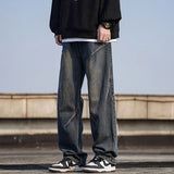 Unisex Jeans Loose Wide Leg Pants Casual Straight