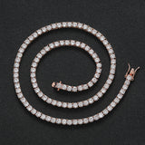 Zircon necklace single row necklace