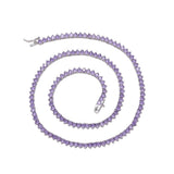 Zircon necklace 3mm purple tennis chain
