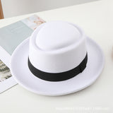 Walter White Hats Retro British Style Spring and Autumn Big Flat Brim Woolen Warm Hat