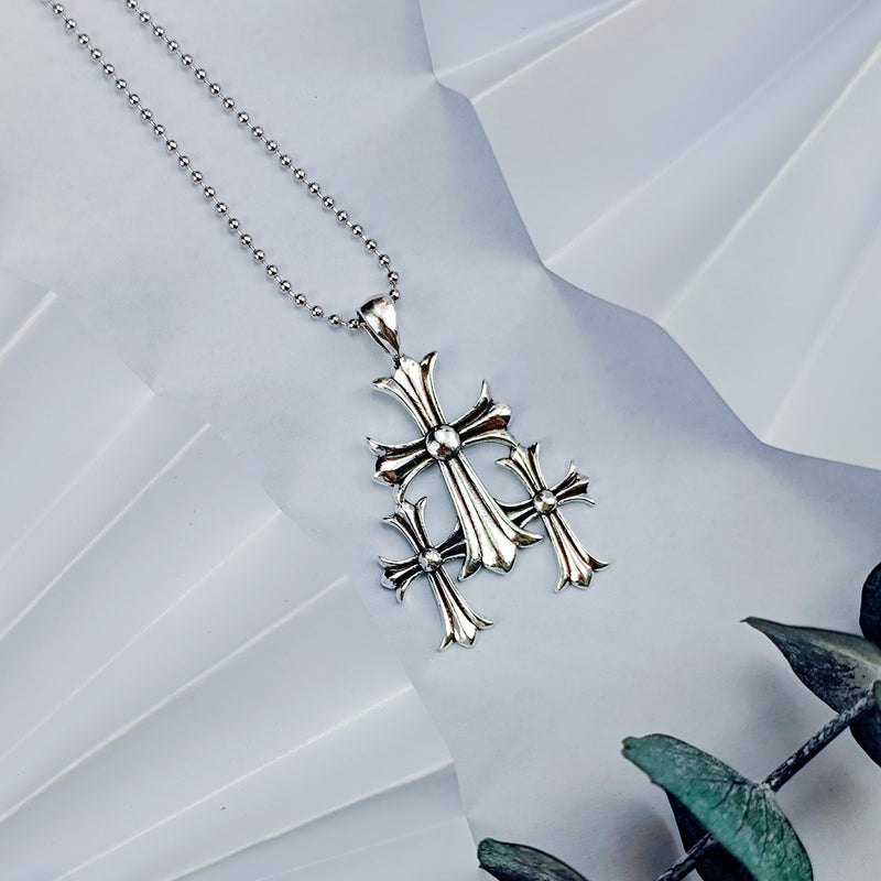 Chrome Heart Necklace Cross Pendant Necklace
