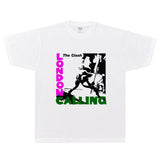Rock Star T Shirt the Clash London Calling T-shirt Rock Band Loose Printed Short Sleeve