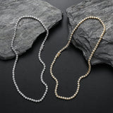 Zircon necklace bezel set tennis chain