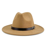 Walter White Fedora Solid Color Belt Woolen Hat Autumn and Winter Men and Women Fur Felt Hat