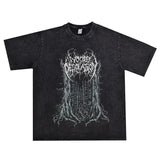Rock Star T Shirt Woods of Settlement Band Washed Distressed T-shirt