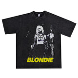 Rock Star T Shirt Rock Blonde Beauty Blondie Men and Women Loose