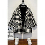Boy Jacket Boys' Winter Coat Fashionable Cotton Padded Thickened Mid-Length Clothes