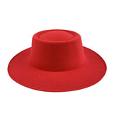 Walter White Fedora Flat Top Hat Fashion Knight Dome Woolen Hat Autumn and Winter Fur Felt Hat