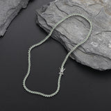 Zircon necklace apple green tennis chain
