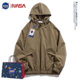 Nasa Jacket Solid Color Hoodie Workwear Jacket Men's Fashion Brand Loose Casual