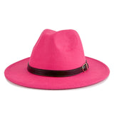 Walter White Fedora Solid Color Belt Woolen Hat Autumn and Winter Men and Women Fur Felt Hat
