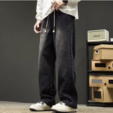 Unisex Jeans Straight Jeans Striped Wide Leg Pants Vintage Overalls