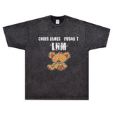 Rock Star T Shirt Chris James Love Hates Me T-shirt Rock Small Neckline Loose Short Sleeve