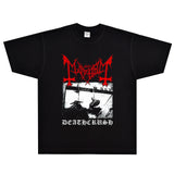 Rock Star T Shirt May T-shirt Mutilated Band Rock Loose Street Retro Short Sleeve