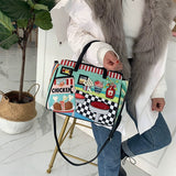 Chh Chrome Heart Leather Bag Heavy Industry Handmade Embroidered Bag Shoulder Crossbody Bag