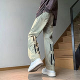 Unisex Jeans Yellow Clay Color Loose Fashion Jeans
