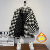 Boy Jacket Boys' Winter Coat Fashionable Cotton Padded Thickened Mid-Length Clothes