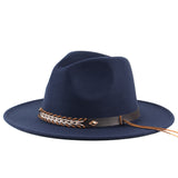 Walter White Fedora Men's and Women's Autumn and Winter Woolen Hat Jazz Top Hat British Fur Felt Hat