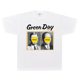 Rock Star T Shirt T-shirt Green Sun Band Rock Small Neckline American Retro Short Sleeve