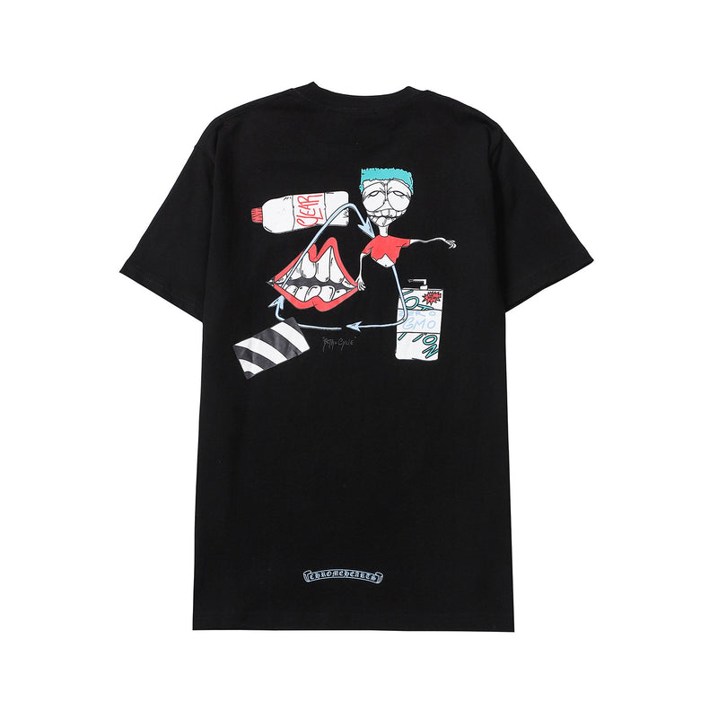 CHH Chrome Heart T Shirts Crowe Summer Short Sleeve Hip Hop Men's and Women's T-Shirts