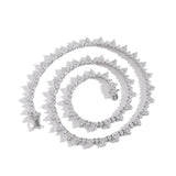Zircon necklace Mixed flower-shaped zircon necklace