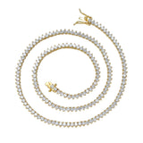 Zircon necklace copper micro-paved zircon single row tennis chain