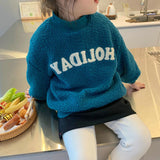 Girl Jacket Girls' Sweater Half Velvet Hoodie