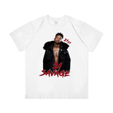 Rock Star T Shirt Vintage Distressed Short Sleeve Cotton T-shirt