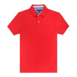 Tommy T Shirts Tommypolo Shirt Cotton Short-Sleeved T-shirt Men's Casual Polo Collar Embroidery