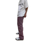 Unisex Jeans Dirty Pink High Waist Wide Leg Jeans Spring/Summer