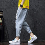 Unisex Jeans Ripped Jeans Men's Loose Harlan Pants Straight Casual Pants