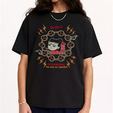 Rock Star T Shirt Youth Male and Female Personality Short Sleeve round Street Cotton T-shirt