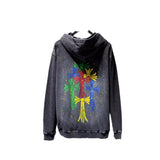 CHH Chrome Heart Hoodie Autumn/Winter Colored Cross Hooded Pullover Sweater
