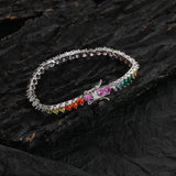 Zircon necklace colorful