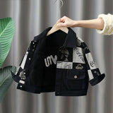 Boy Jacket Boys' Jeans Suit Children's Western Style Fashion Spring Clothes Boys' Jacket Baby Fried Street Jacket