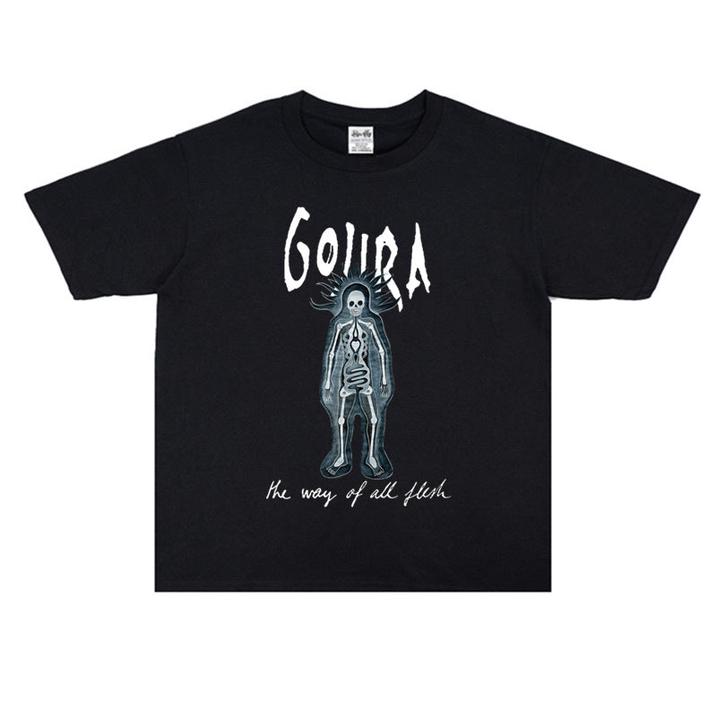 Rock Star T Shirt Loose Print T-shirt Short Sleeve Street