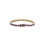 Zircon necklace purple zircon tennis chain