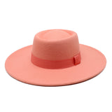 Walter White Hats Solid Color Wool Autumn and Winter Warm Outdoor Oval Ring Top Hat