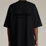 Fog Essentials T shirt Offset Logo Loose V-neck T shirt