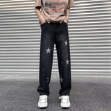Unisex Jeans Star Jeans Men's Ripped Loose Straight Casual Pants