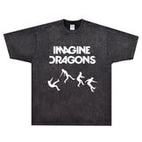 Rock Star T Shirt Imagine Dragons on Top of the World T-shirt Band Rock Loose Short Sleeve