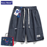 Nasa Shorts Men's Hong Kong Style Couple Casual Pants Women's Loose Sports