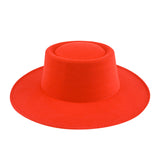 Walter White Fedora Flat Top Hat Fashion Knight Dome Woolen Hat Autumn and Winter Fur Felt Hat