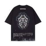 CHH Chrome Heart T Shirts Sanskrit Short Sleeve T-Shirt Crew Neck