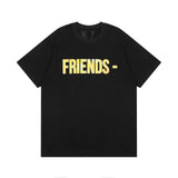 Vlone T Shirt Spring/Summer Pattern Crew Neck Short Sleeve