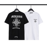 CHH Chrome Heart T Shirts Sanskrit Cross Horseshoe Letter Flower Short Sleeve T-Shirt